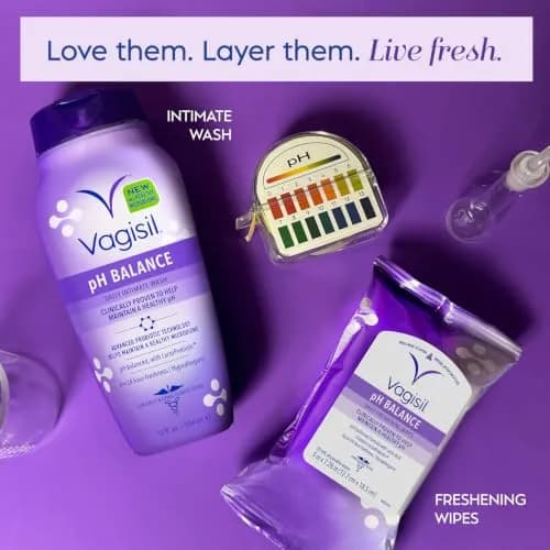 Vagisil pH Balance Daily Feminine Wipes 20 | Maintains pH & Freshness, Gynecologist Tested thumbnail 8