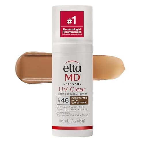 EltaMD UV Clear Deep Tinted Face Sunscreen with Zinc Oxide SPF 46, 50 ml (1.7 Fl Oz) | Calms Acne-Prone & Rosacea-Prone Skin thumbnail 1