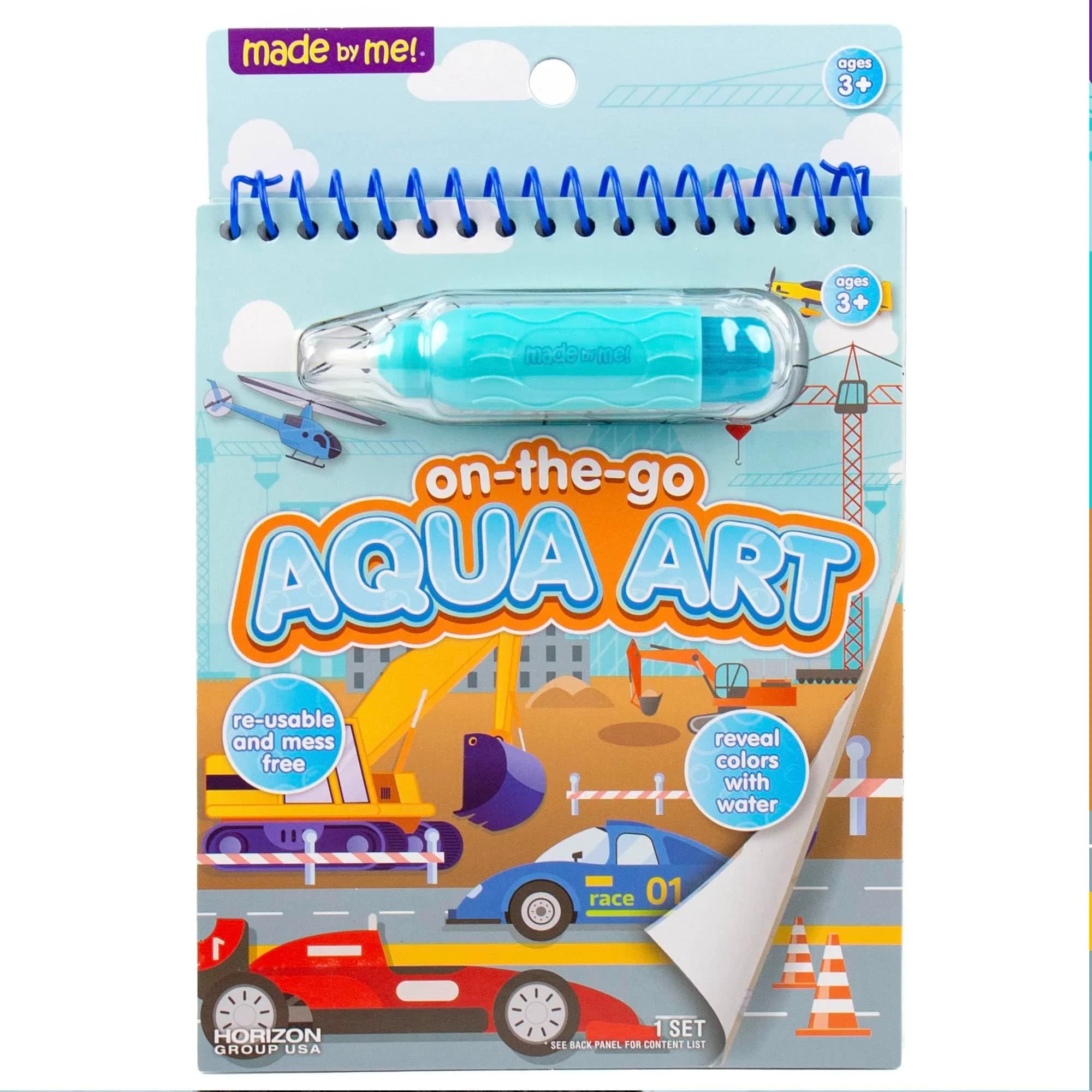Horizon Group USA Bluey Aqua Art Pad with Water Pen | Reusable No-Mess Drawing & Coloring Activity Book for Kids Ages 3+ — Transportation
