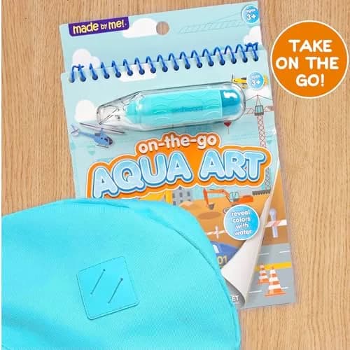 Horizon Group USA Made By Me Aqua Art Transportation Mess-Free Water Coloring Book 4 Pages | Reusable Toddler Travel Toy thumbnail 4
