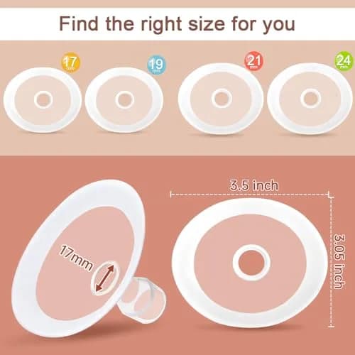 PumpMom-us 17mm Oval Flanges with Soft Rim, 2-Pack | Compatible with Spectra S2 S1 9 Plus Breast Pumps thumbnail 4