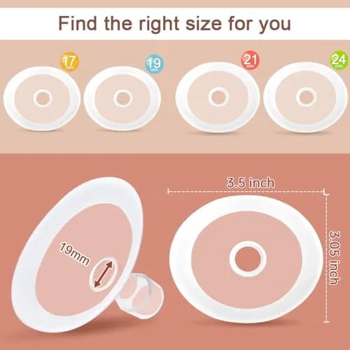 PumpMom-us 19mm Soft Rim Flanges & Duckbill Valves Set | Compatible with Spectra S2/S1/9 Plus Breast Pumps (2 Count) thumbnail 3