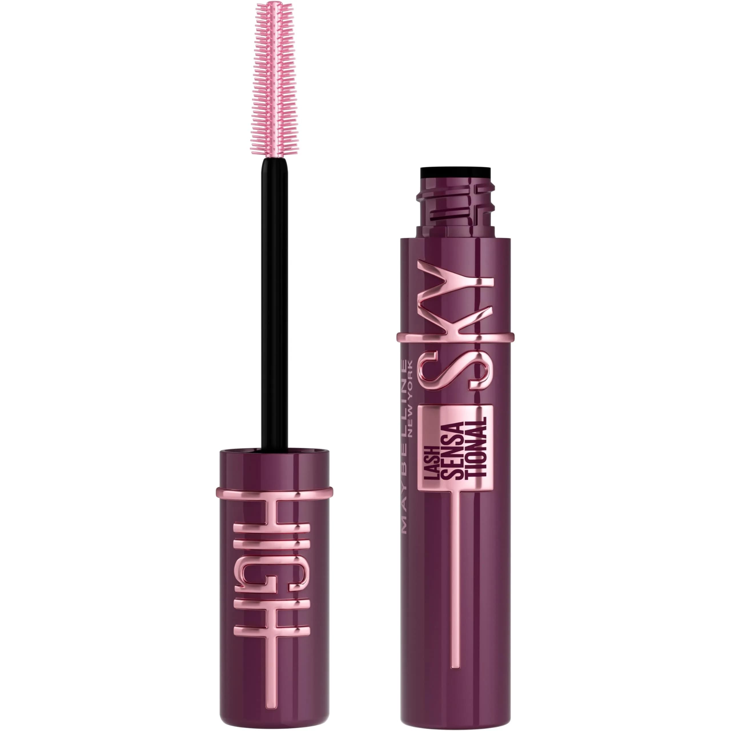 Maybelline Lash Sensational Sky High Mascara Makeup, Volumizing, Lengthening, Defining, Curling, Multiplying, Buildable, Washable Formula, Burgundy Haze, 7.2ml (0.24 Fl Oz) | Allergy Tested
