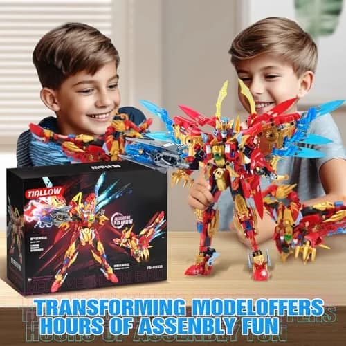 TIALLOW Phoenix Mecha Building Toy Transform Robotic Set Hero Figure Model Kit 531 Pieces | Educational STEM Toy thumbnail 7