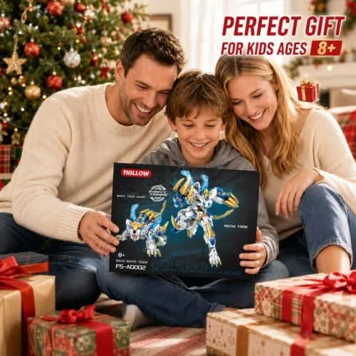 TIALLOW White Tiger Mech Building Block Set 515 pcs | STEM Learning Toy for Ages 8+ thumbnail 9