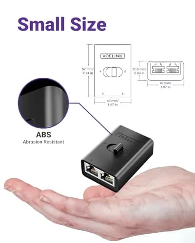 VCELINK 1000Mbps Passive Ethernet Selector Switch | 1-Pack thumbnail 6