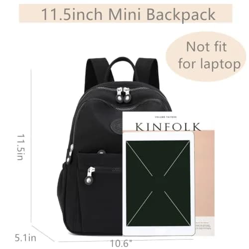 Tanweibago Mini Nylon Women Backpack Purse Lightweight Waterproof Travel Multi-Pockets | Compact & Durable thumbnail 6