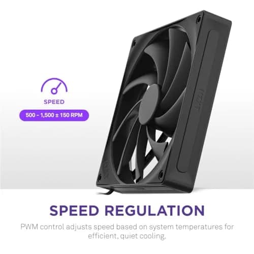 NZXT F140Q 140mm Quiet Airflow PC Case Fan - Black | Low Noise, PWM Control thumbnail 6