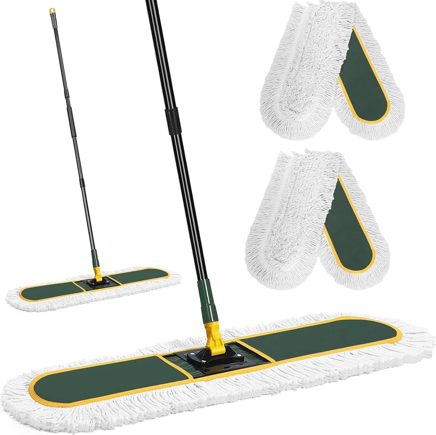 BUVE Commercial Dust Mop 91.44 cm (36 inch) | Heavy Duty Industrial Floor Cleaner with 2 Washable Cotton Pads - main product image