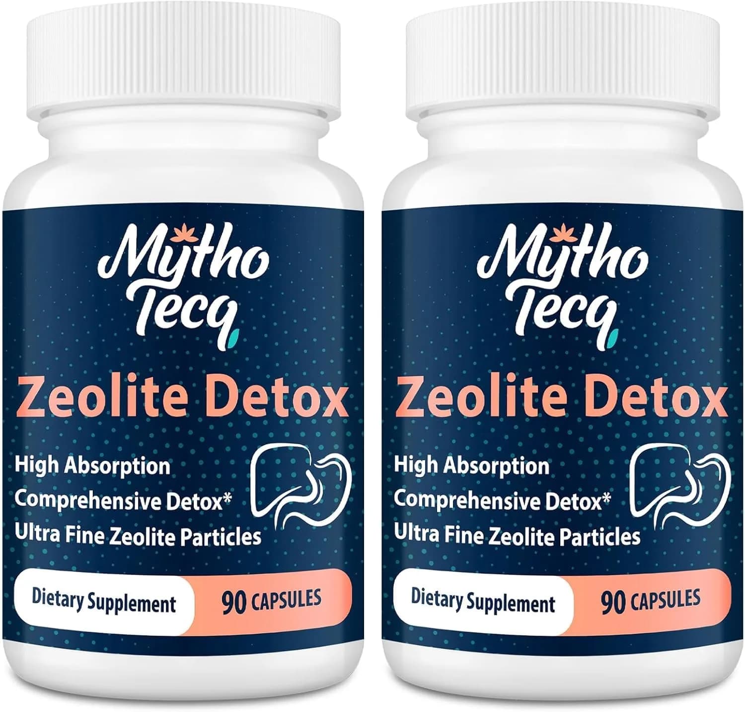MythoTecq Advanced Zeolite Detox Capsules Formula, 90 Count (Pack of 2) | Full Body Heavy Metal & Liver Cleanse