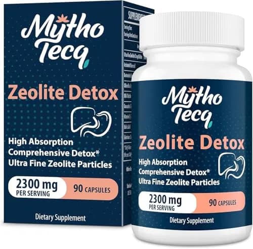 MythoTecq Advanced Zeolite Detox Capsules 90 Count | Full Body Heavy Metal & Liver Cleanse thumbnail 1