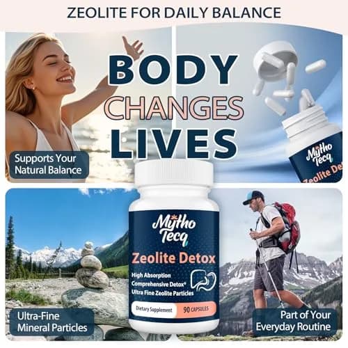 MythoTecq Advanced Zeolite Detox Capsules 90 Count | Full Body Heavy Metal & Liver Cleanse thumbnail 6