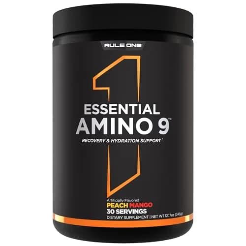 Rule 1 Proteins Essential Amino 9, Peach Mango | 30 Servings, Electrolytes, BCAAs, EAAs thumbnail 1