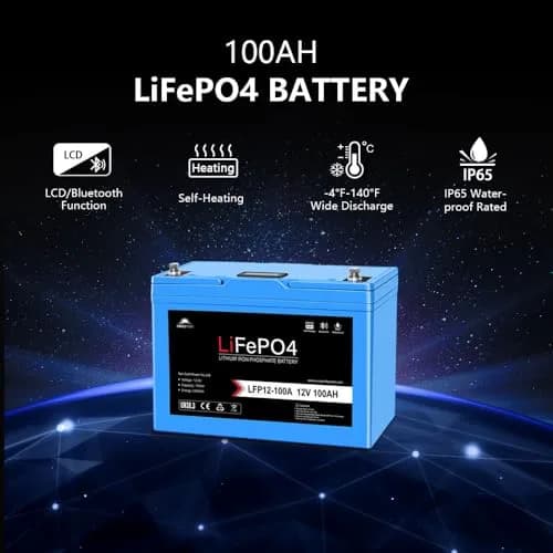 SGPWOSAY 3000W Pure Sine Wave Inverter Charger | 12V to 120V AC, Lithium Batteries, Solar Backup (3000W-2 100Ah Kit) thumbnail 5