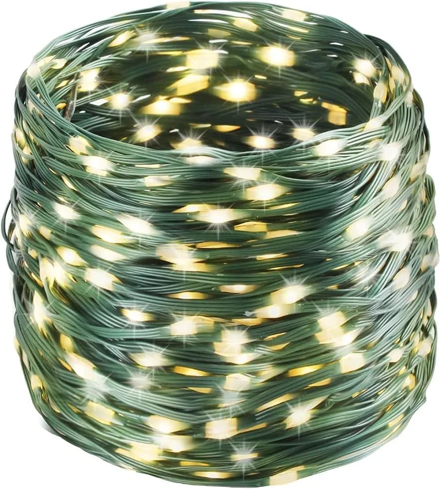 Tcamp 164ft 500 LED Color Changing Christmas Lights | Warm White & Multicolor, 500 LEDs — Warm White / 306ft 1000LED