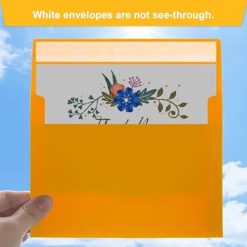 Joyberg Yellow 5x7 Envelopes 12.7x18.4cm (5.25x7.25in) | Self-Seal for Cards & Photos thumbnail 4