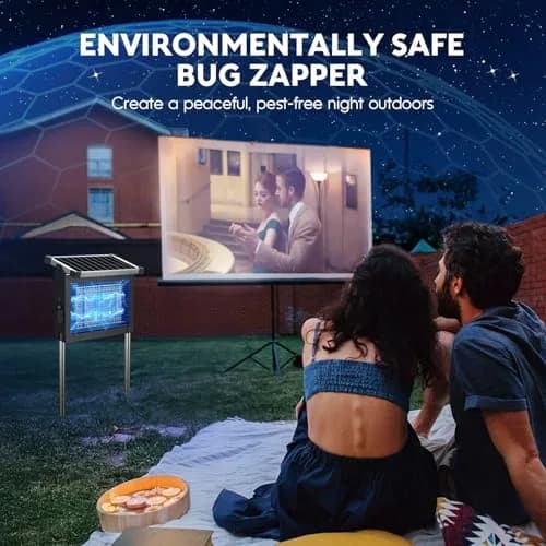 PhatroyYee Solar Bug Zapper Outdoor 4500V 11.1 Inch Height | Effective Mosquito Control for Patios & Yards thumbnail 6