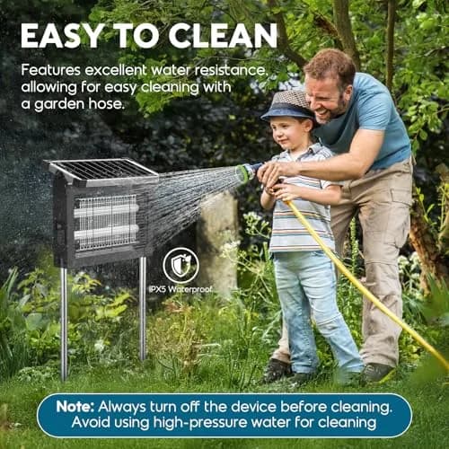 PhatroyYee Solar Bug Zapper Outdoor 4500V 11.1 Inch Height | Effective Mosquito Control for Patios & Yards thumbnail 4
