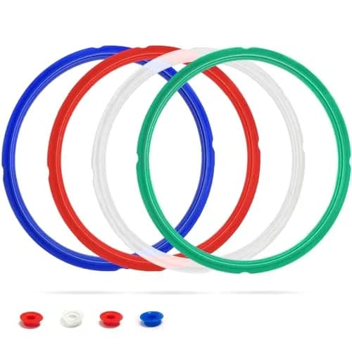 Fuator 6Qt 4-Pack Silicone Sealing Rings & Float Valve Caps | Instant Pot Replacement Parts for 5 & 6 Qt Models thumbnail 1
