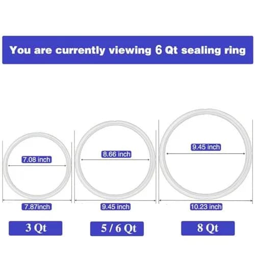 Fuator 6Qt 4-Pack Silicone Sealing Rings & Float Valve Caps | Instant Pot Replacement Parts for 5 & 6 Qt Models thumbnail 8