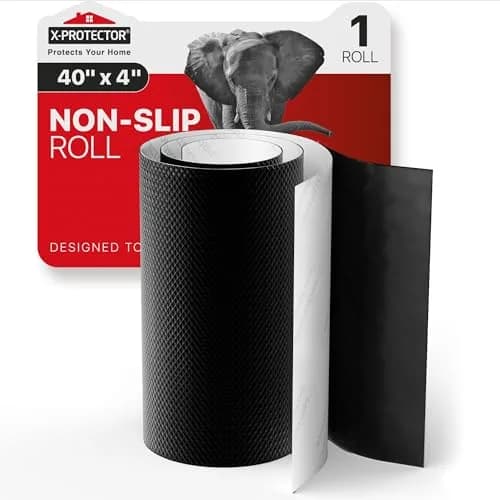 X-Protector Non Slip Pad Roll 101.6 cm x 10.16 cm (40 x 4 Inches) Black | Grips Furniture & Appliances on Hard Floors thumbnail 1