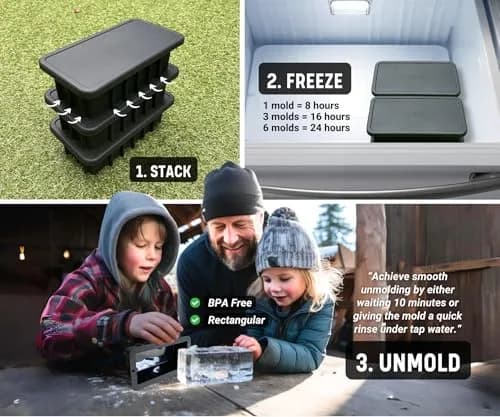 Alaskey Extra Large Ice Block Mold 2.5 lbs | Professional Silicone for Giant Ice Cubes thumbnail 4