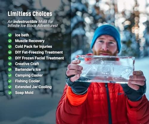 Alaskey Extra Large Ice Block Mold 2.5 lbs | Professional Silicone for Giant Ice Cubes thumbnail 6