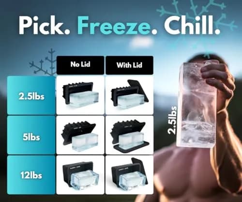 Alaskey Extra Large Ice Block Mold 2.5 lbs | Professional Silicone for Giant Ice Cubes thumbnail 7