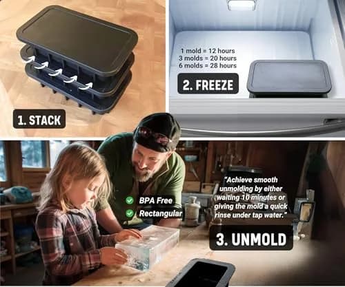 Alaskey Extra Large Ice Block Mold 5 lbs | Create Perfect Ice Bricks for Cooling & Crafting thumbnail 4