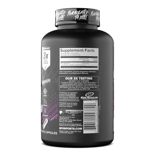 EFX Sports Kre-Alkalyn EFX pH-Correct Creatine Monohydrate Veggie Capsules 360 Count (Pack of 2) | Vegan Friendly Strength & Muscle Growth thumbnail 9