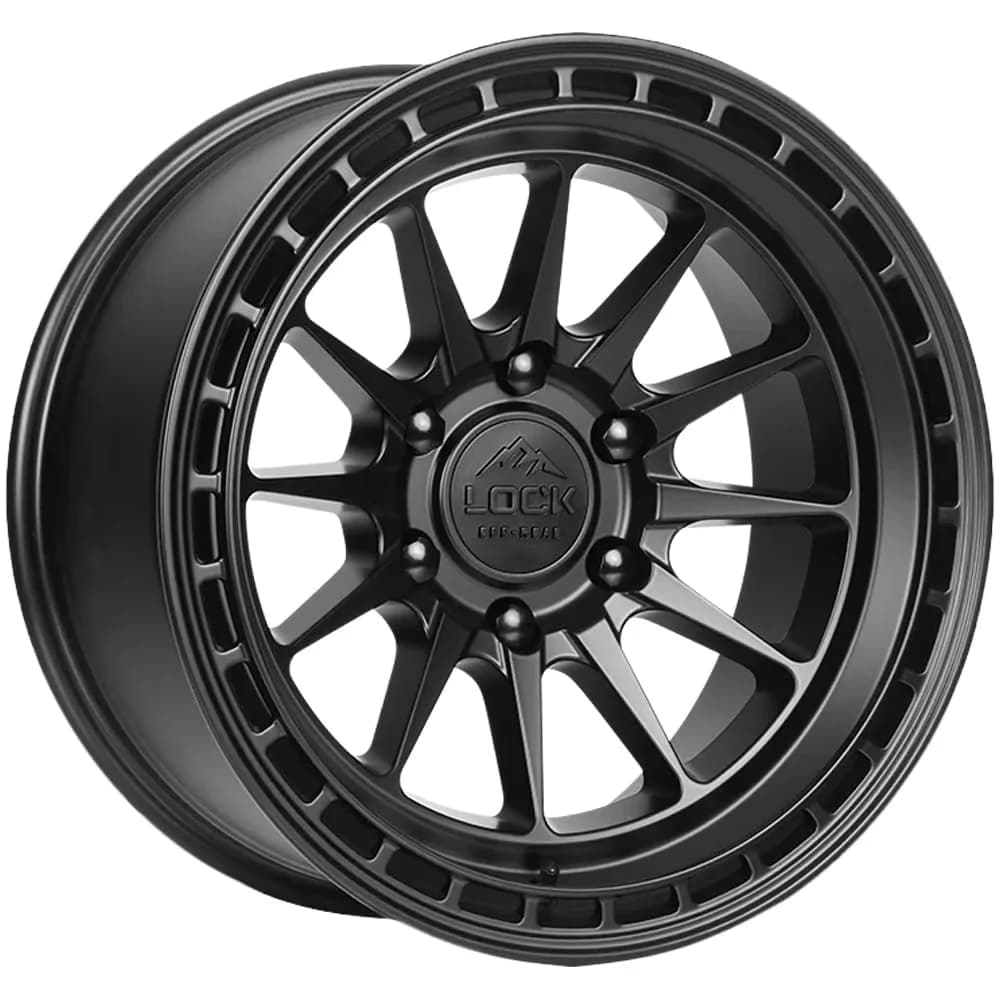 LOCK OFFROAD Baja-7963MB12N 17X9-6X135-12et Matte Black Wheel | Lightweight Offroad Design with Durability