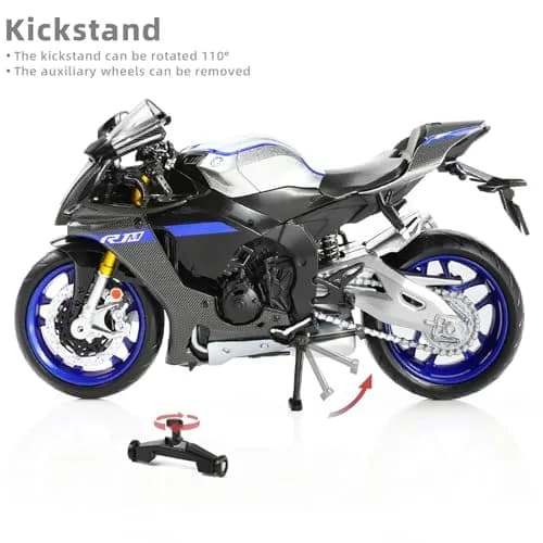 Risopen Yamaha YZF-R1 1000R Die-cast Motorcycle 1:12 Scale 16.9cm (6.7in) | Authentic USA Import thumbnail 6