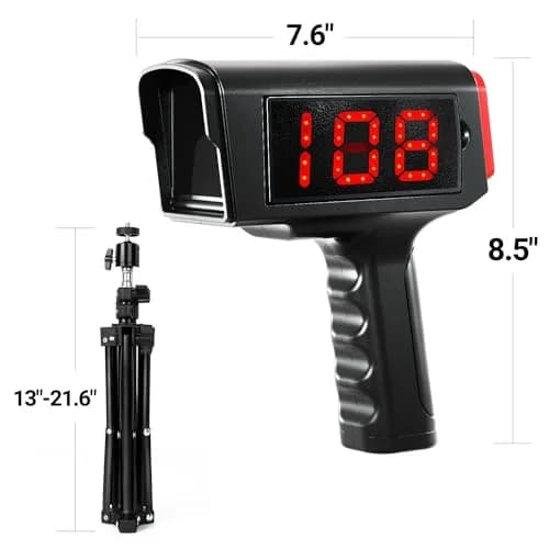 PLAYAPUT Baseball Radar Gun with Tripod, LED+LCD Dual Displays, 3-150 MPH Speed Measurement | Accurate Baseball & Softball Training Aid thumbnail 2