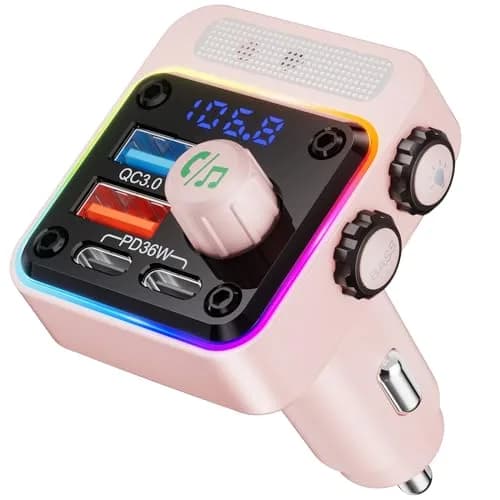 Nulaxy BC91 54W Bluetooth 5.3 Car Adapter FM Transmitter with 4-Port Fast Charging | PD36W QC18W USB C thumbnail 1