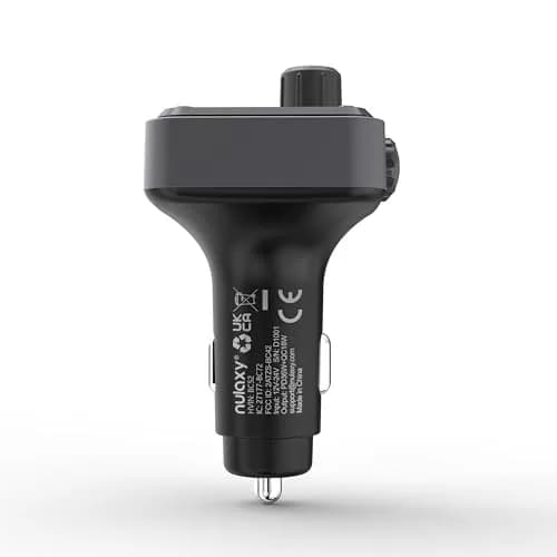 Nulaxy 54W Bluetooth 5.3 Car Adapter, FM Transmitter 4-Port Fast Charging | 54W High Power, 4 Ports, Bluetooth 5.3, Deep Bass, Night Lighting thumbnail 9