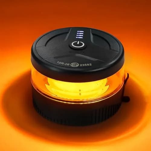 NeaLia Magnetic Wireless Beacon Light Amber | USB-C Strobe Light for Emergency & Warning thumbnail 1