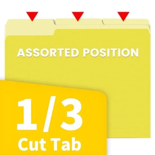 SUNEE Colored File Folders, 30 Pack Manilla Folders 8.5 x 11 Inches, Yellow | Value Pack for Office, School, Home Organization thumbnail 2