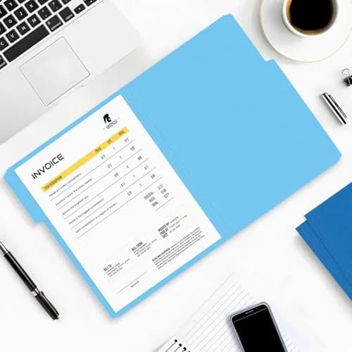 SUNEE Blue 30 Pack File Folders 8.5 x 11 inches | Premium Paper Quality for Office & School thumbnail 5