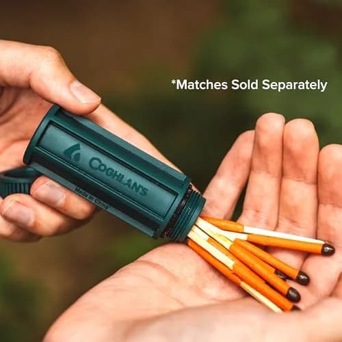 Coghlan's Waterproof Match Box - Compact Outdoor Fire Starter, Recycled Polypropylene, IP67 Waterproof, Emergency & Camping Essential thumbnail 3