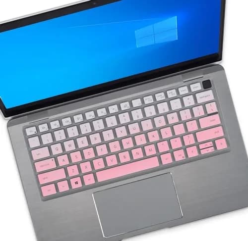 CASEDAO Gradual Pink Silicone Keyboard Cover Skin for Dell Latitude 7440 7430 7420 7410 5440 5431 5430 5420 14" Laptops | US Layout thumbnail 1
