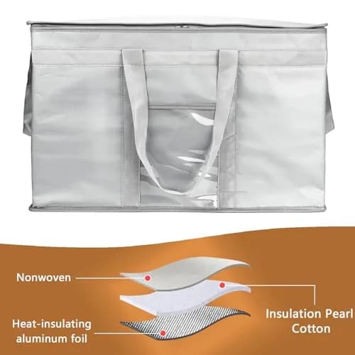 Yalin XXXL Insulated Cooler Bag 78L (2.7 cu ft) Grey | Keeps Food Hot or Cold for 4 Hours thumbnail 4