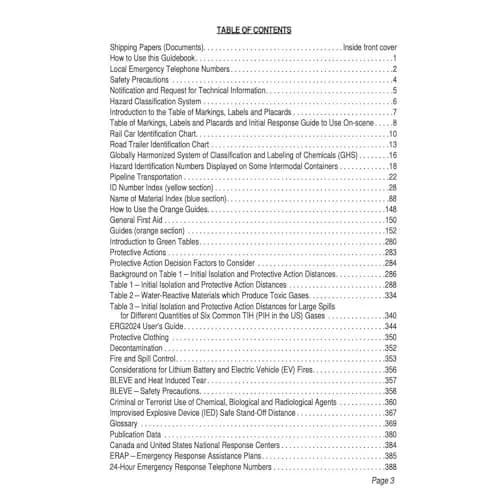 J. J. Keller 2024 Emergency Response Guidebook (ERG), Soft Bound | Pocket Size 4" x 5.5" thumbnail 3
