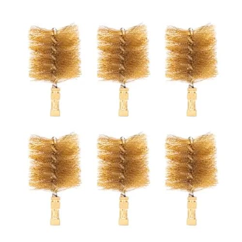 YIHUA Replacement Brass Wool Brushes Set (3 Pairs/6 Brushes) for YIHUA 200C & 200W | Brass Lab Cleaning Tool thumbnail 1