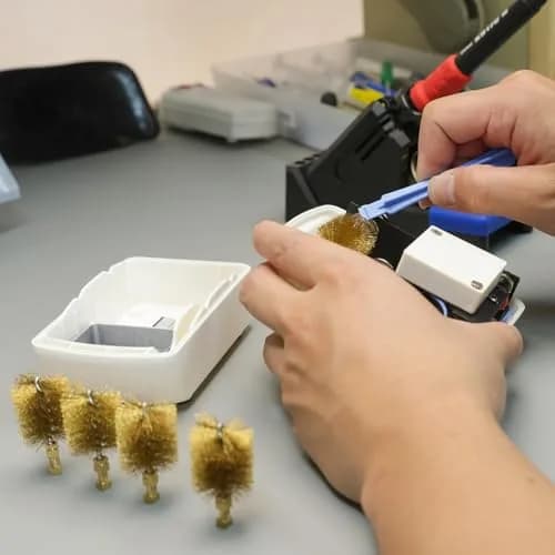 YIHUA Replacement Brass Wool Brushes Set (3 Pairs/6 Brushes) for YIHUA 200C & 200W | Brass Lab Cleaning Tool thumbnail 2