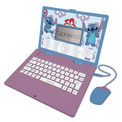 LEXiBOOK Disney Stitch Educational Laptop for Kids 124 Activities | Bilingual Learning & Fun thumbnail 1