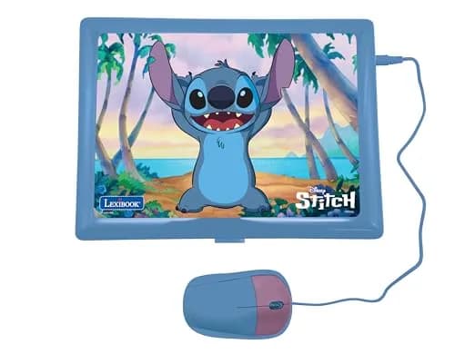 LEXiBOOK Disney Stitch Educational Laptop for Kids 124 Activities | Bilingual Learning & Fun thumbnail 2