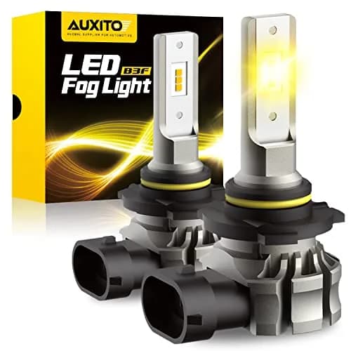 AUXITO 9145 LED Fog Light Bulbs Yellow, 6000LM 3000K Amber Fog Lights, H10/9045/9140 Halogen Replacement (Pack of 2) thumbnail 1