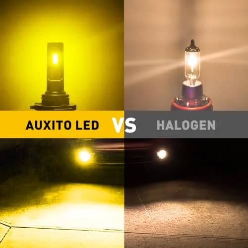 AUXITO 9145 LED Fog Light Bulbs Yellow, 6000LM 3000K Amber Fog Lights, H10/9045/9140 Halogen Replacement (Pack of 2) thumbnail 2