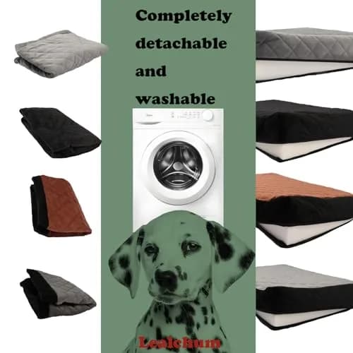 Lealchum Dog Car Seat for Large Dogs | Memory Foam Support & Safety Travel thumbnail 5
