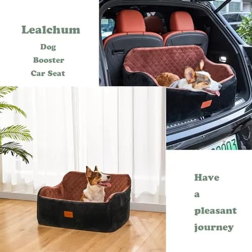Lealchum Dog Car Seat for Large Dogs | Memory Foam Support & Safety Travel thumbnail 6
